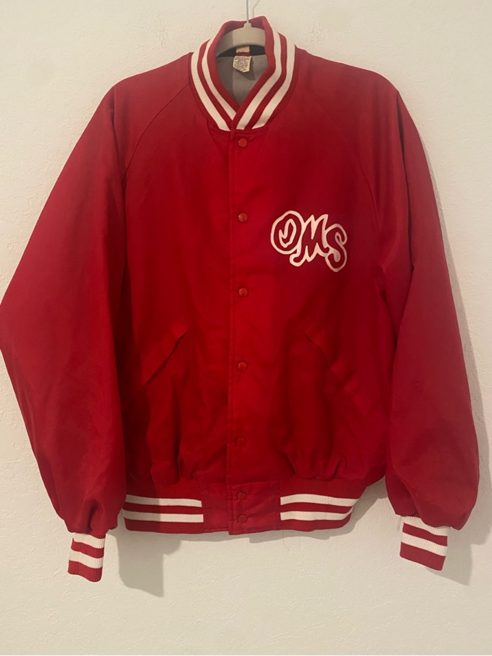 Dunbrooke Red and Black Label Ribbed Collar Jacket